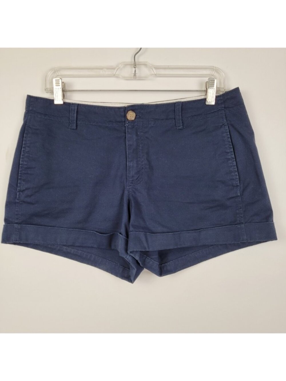 Womens Shorts Size 8 Navy Chino Casual Preppy